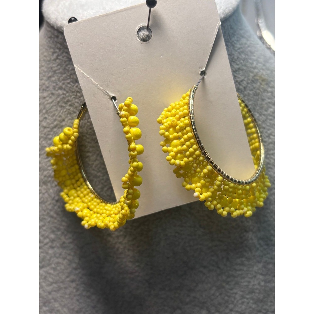 #2. Seed Bead Hoop Earrings